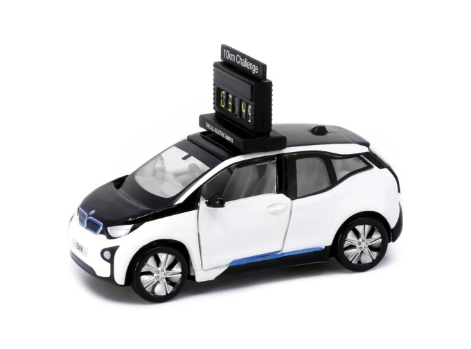 BMW i3 Marathon Clock Car, Capparius White, [10km]