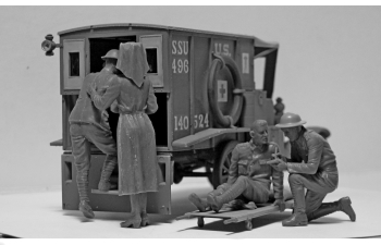 Сборная модель Model T 1917 санитарная, с американским медицинским персоналом