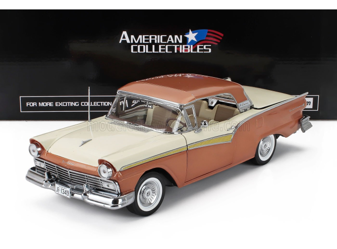 FORD Fairlane 500 Skyliner Cabriolet (1957), bronze/beige