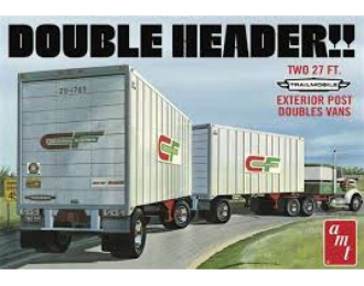 Сборная модель *Double Header* Tandem Van Trailers, plastic modelkit