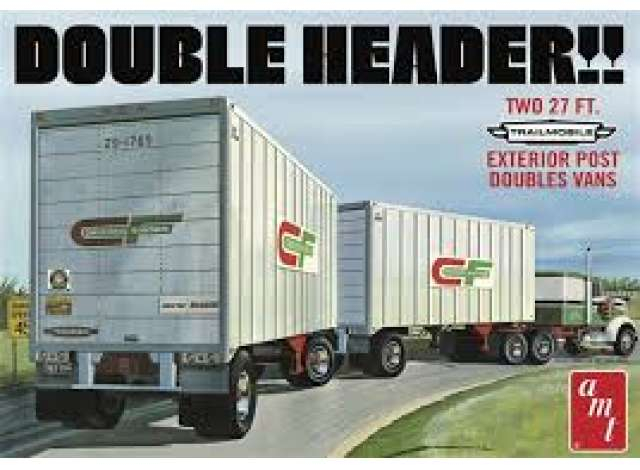 Сборная модель *Double Header* Tandem Van Trailers, plastic modelkit