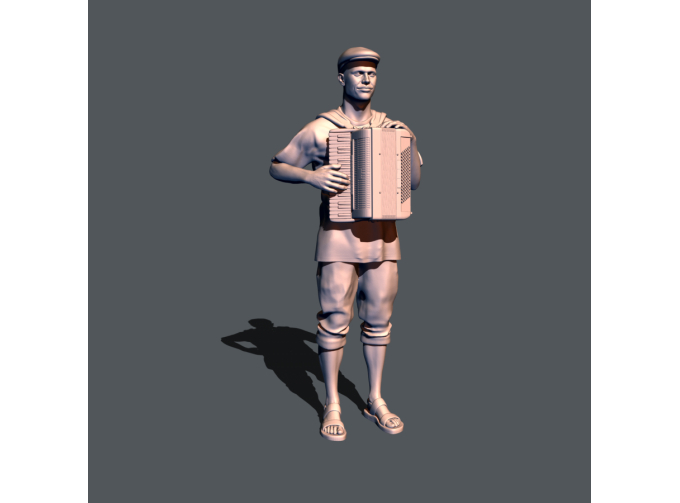 Фигурка Аккордеонист, неокрашенная