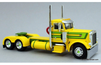 Peterbilt 379 Day Cab w/Lode Distinction Tri-Axle Hopper Trailer, Green/Yellow