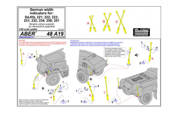 Фототравление German width indicator for Sd.Kfz.221; 222; 223; 231; 232; 234; 250; 251 x 6pcs