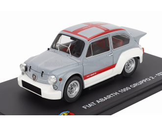 FIAT 600 Abarth 1000 Gr.2 (1970) - Con Vetrina - With Showcase, Grey White Red