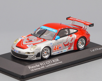 PORSCHE 911 GT3 RSR Team Flying Lizard Motorsport Law / Neiman / Davison 12H Sebring (2008), silver / red