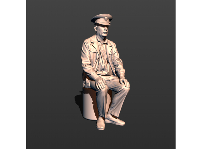 Фигура Вован машинист 2 (масштаб 1:24, окрашенная)