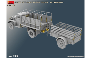 Сборная модель CHEVROLET G7107 4x4 Cargo Truck Military With Ben Hur Trailer 1943