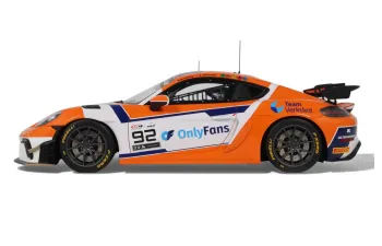 PORSCHE 718 Cayman GT4 RS Clubsport #92 E.Hayerdahl/N.Maloy GT4 European Series (2024), orange / white