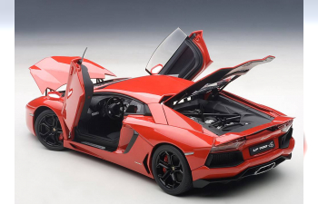 LAMBORGHINI Aventador LP700-4 (2011), rosso andromeda / red black wheels