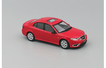 SAAB 9-3 Aero Sedan (2008), red