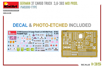 Сборная модель OPEL Blitz Pmq600 Type German 3t Cargo Military Truck 1952