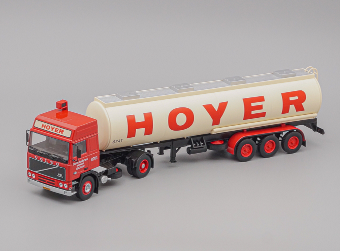 VOLVO F12 Citerne HOYER, red / beige
