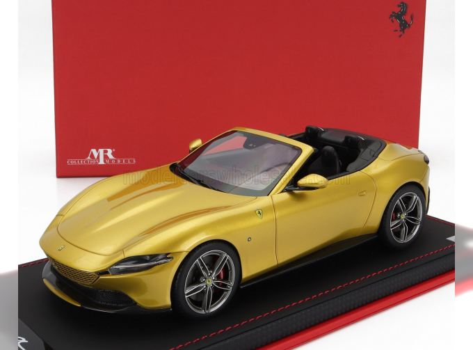 FERRARI Roma Spider Open (2020) - Con Vetrina - With Showcase, Giallo Montecarlo - Yellow Met