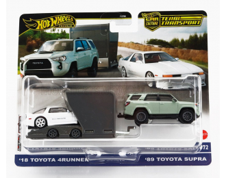 TOYOTA 4runner (2018) With Trailer + TOYOTA Supra (1989), Green White