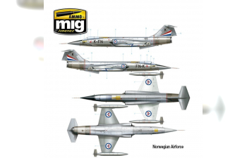 Сборная модель американский истребитель F-104G Starfighter - Испанская, канадская, итальянская, греческая, норвежская, турецкая версии