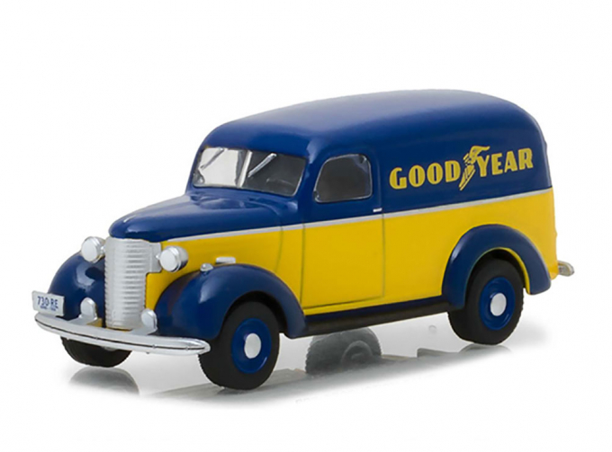 CHEVROLET Panel Truck "Goodyear Tires" (1939), blue / yellow