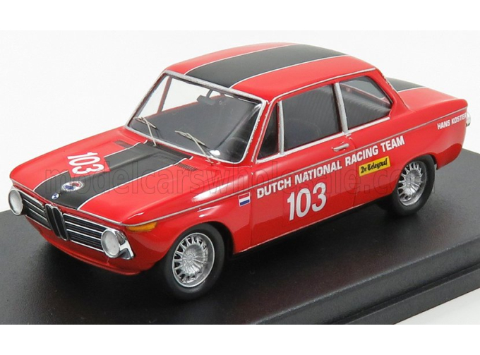 BMW 2002 Team Dutch National Racing №103 Zandvoort H.Koster (1969), Red Black