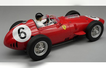 FERRARI F1 Dino 246/256 Team Scuderia Ferrari №6 2nd Avus Germany Gp (with Pilot Figure) (1959) Daniel Gurney, Red