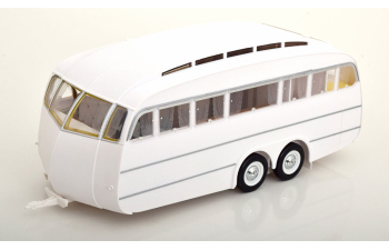 PEUGEOT 404 with Henon camping trailer (1965), brown metallic white