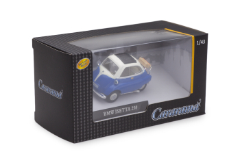 BMW Isetta 250 с чемоданом, синий с белым