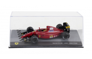 FERRARI F1 F1-90 №1 Season (1990) Alain Prost - Con Vetrina - With Showcase, Red Black