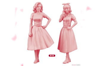 Сборная модель Набор фигур 50's AMERICAN GIRLS FIGURE