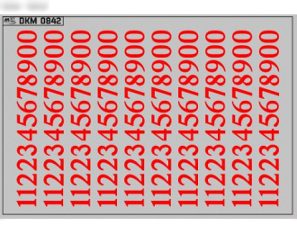 Набор декалей трамвайных парковых номеров Магнитогорск красные (100х70)