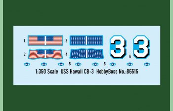 Сборная модель Американский линейный крейсер типа «Аляска» Hawaii CB-3