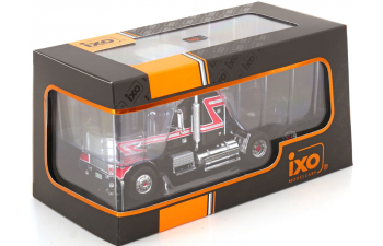 FREIGHTLINER FLC 120 64t Tractor Truck 3-assi (1977), Black Red