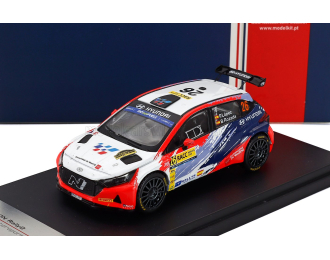 HYUNDAI I20 Rally2 Team Teo Martin Motorsport №26 Rally Catalunya Spain (2022) Pepe Lopez - Borja Rozada, White Red Fluo Blue