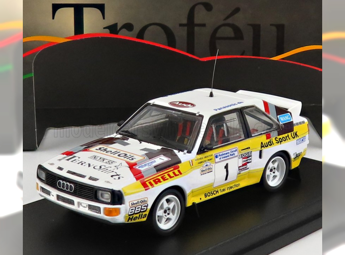 AUDI Quattro Sport Eam Audi Uk №1 Circuit Of Ireland (1985) M.Mouton - F.Pons, White Yellow