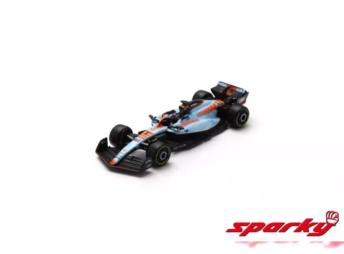 WILLIAMS F1 Fw45 Team Williams Racing Gulf №23 Singapore Gp (2023) Alexander Albon, Ligh Blue