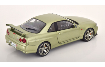 NISSAN Skyline GT-R R34 (1999), light green metallic