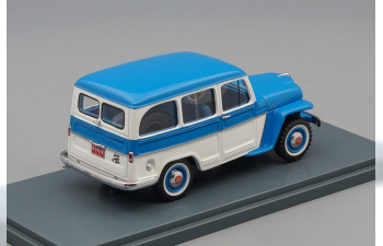 WILLYS JEEP Station Wagon 4x4 (1954), blue / white