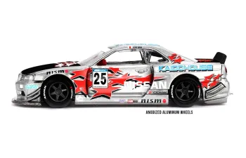 NISSAN Skyline GT-R (R34) *Kaido Star Racing* V1 (1999), silver / red / black