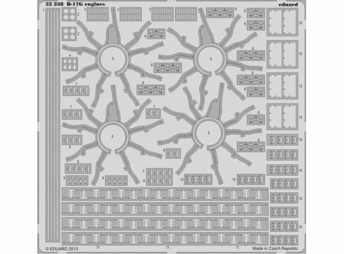 Фототравление для B-17G engines