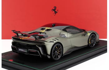 FERRARI Sf90 Xx Stradale 2024 - Con Vetrina - With Showcase, Verde Masoni Opaco - Matt Green Yellow