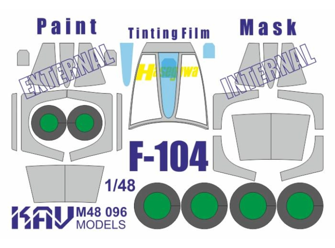 Маска окрасочная на F-104 Profi (Hasegawa)