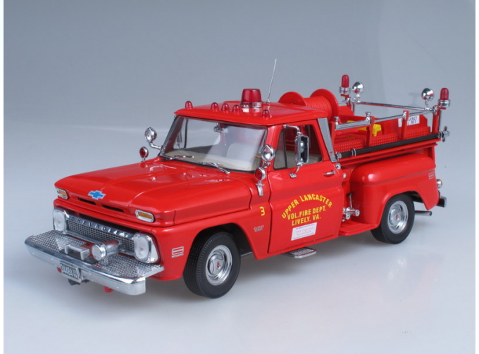 CHEVROLET C-20 FIRE TRUCK Pick-up Fire Engine Deparment Upper Lancaster (1965), red