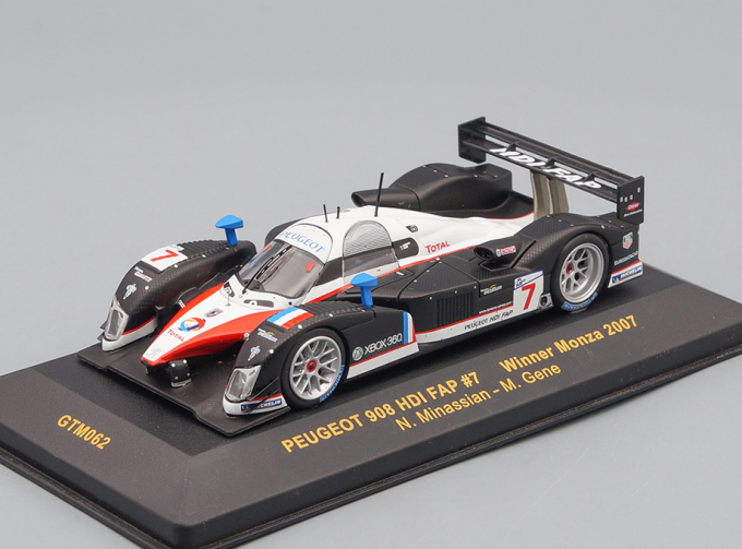 PEUGEOT 908 Hdifap #7 M.Gene-N.Minassian Winner Monza 2007, black