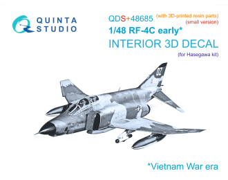 3D Декаль интерьера кабины RF-4C Phantom II (early) (Hasegawa) (малая версия) (с 3D-печатными деталями)