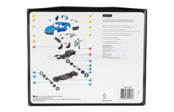 Сборная модель PORSCHE 911 992 Gt3 Coupe (2022) - 28 Pcs, Blue