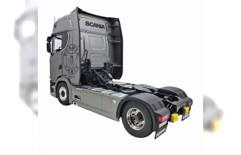 SCANIA Autotransporter Set V8 730S 4x2 with Lohr Auflieger, grey metallic black silver