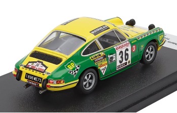 PORSCHE 911 S (night Version) N 36 Rally Tour De Corse (1972) Thierry Sabine - Jean-pierre Peyroux, Yellow Green