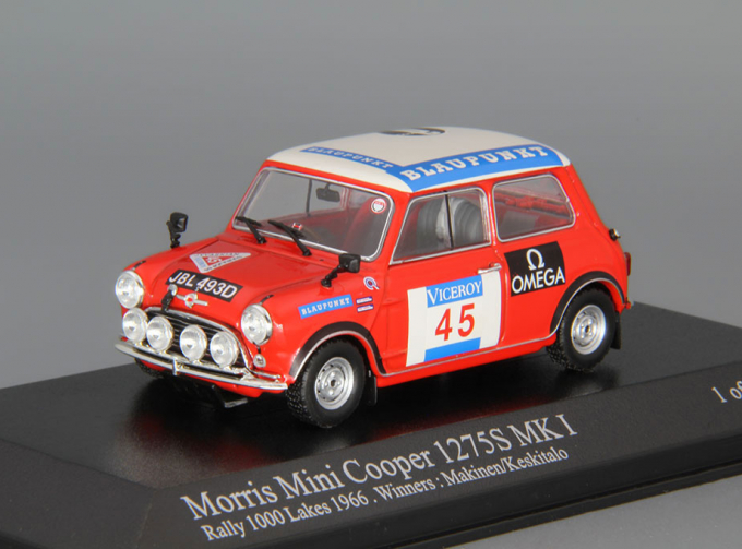 MINI Cooper MK I Rally 1000 Lakes Winners: Makinen / Keskitalo (1966), red / white