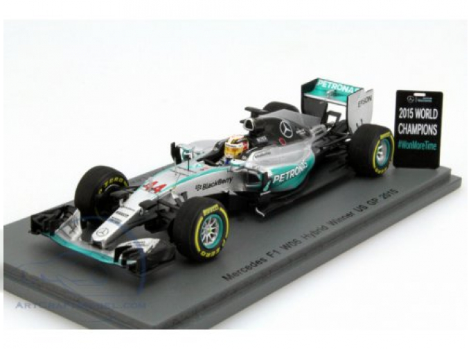 Mercedes-Benz W06 #44 Winner USA GP 2015 World Champion - with Pit Board, Lewis Hamilton