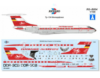 Декаль Ту-134 Интерфлюг