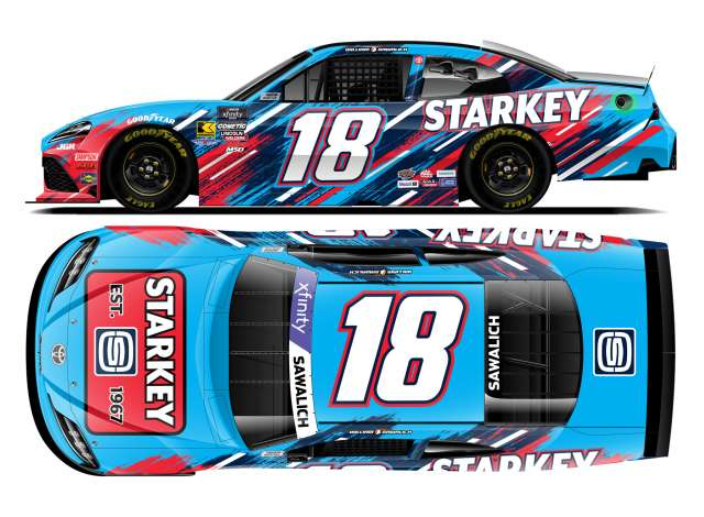 Toyota GR Supra #18 William Sawalich *Starkey*, blue/red/white 2025