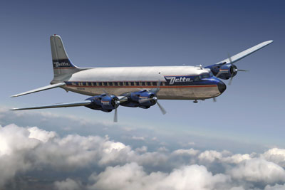 Сборная модель Delta airlines Douglas DC-6 Medium-Range Airliner